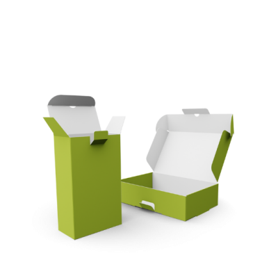 Folding boxes with safety flap