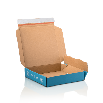 Klappkarton mit Klebestreifen