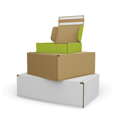 Klappkartons mit Klebestreifen