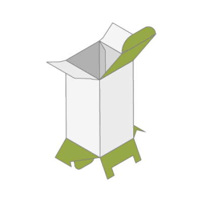 Faltschachtel mit Steckboden und gegen&uuml;berliegende Laschen