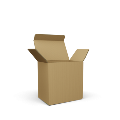 Folding box made of corrugated cardboard