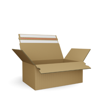 Shipping box with adhesive strip and crash lock base