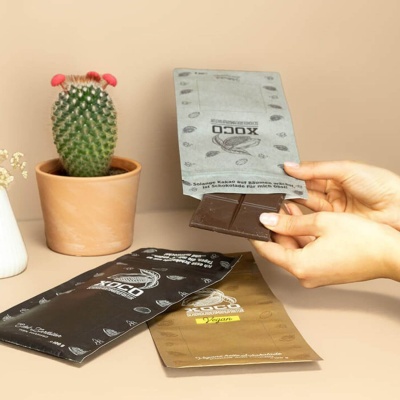 Flachbeutel f&uuml;r Schokolade