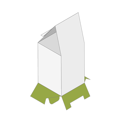 Gable box with snap lock base