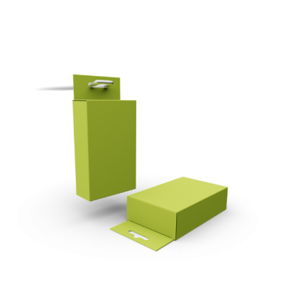 Folding box with Euro slot hanger