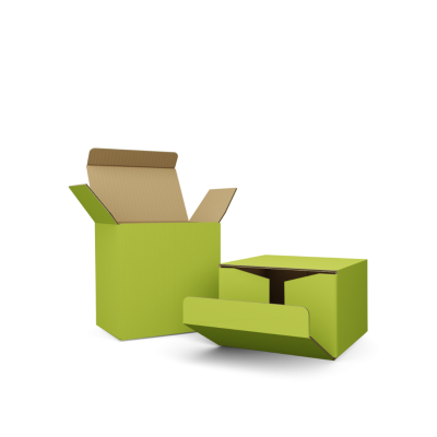 Folding boxes made of corrugated cardboard