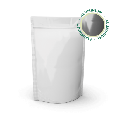 PET/ALU/PE-Folienverbund weiß mit Aluminium