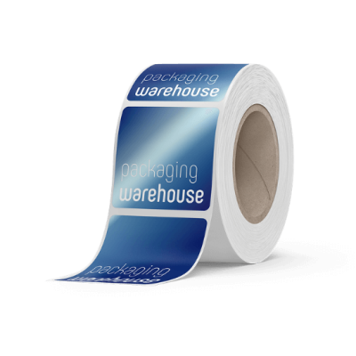 Heißfolienprägung blau glänzend