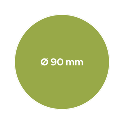 90x90 mm - rund