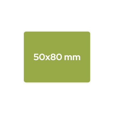 50x80 mm - rechteckig