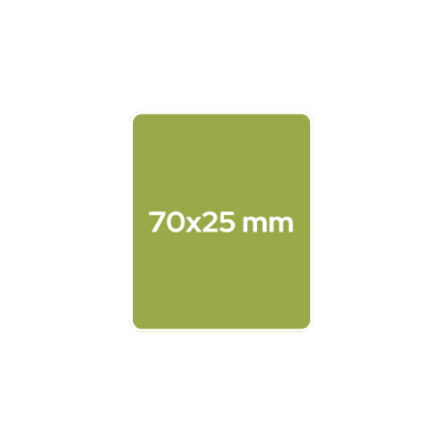 70x25 mm - rechteckig