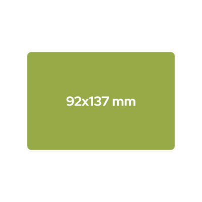 92x137 mm - rechteckig