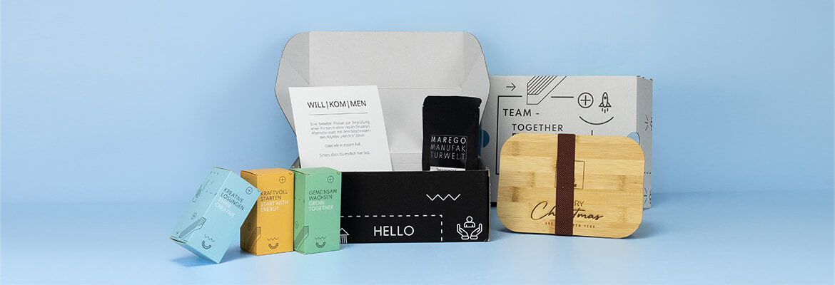 Scatola di cartone per regali ai dipendenti