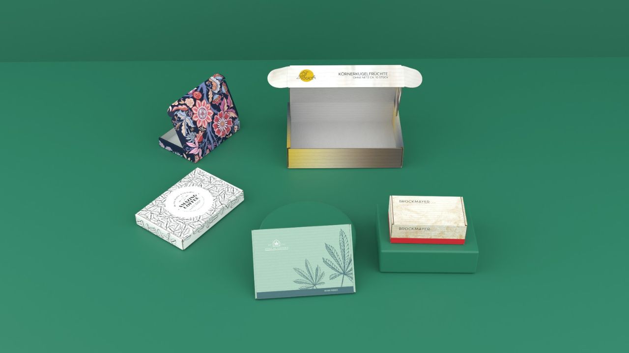 Verschiedene Umverpackungen