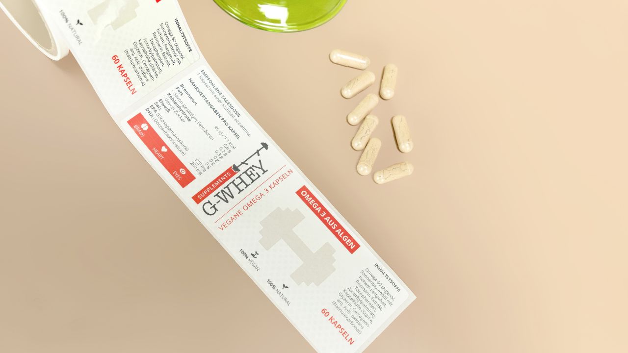 Etiketten Sonderform Sichtfenster transparent