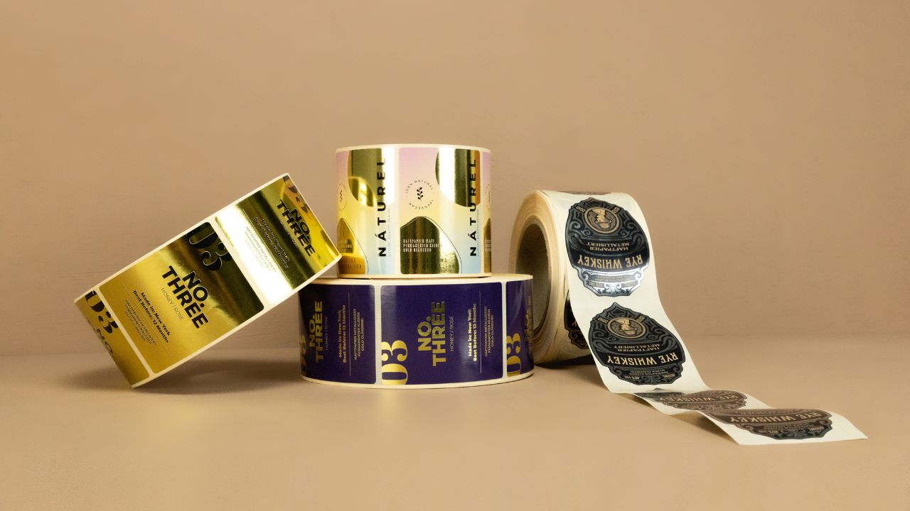 Metallized wine labels