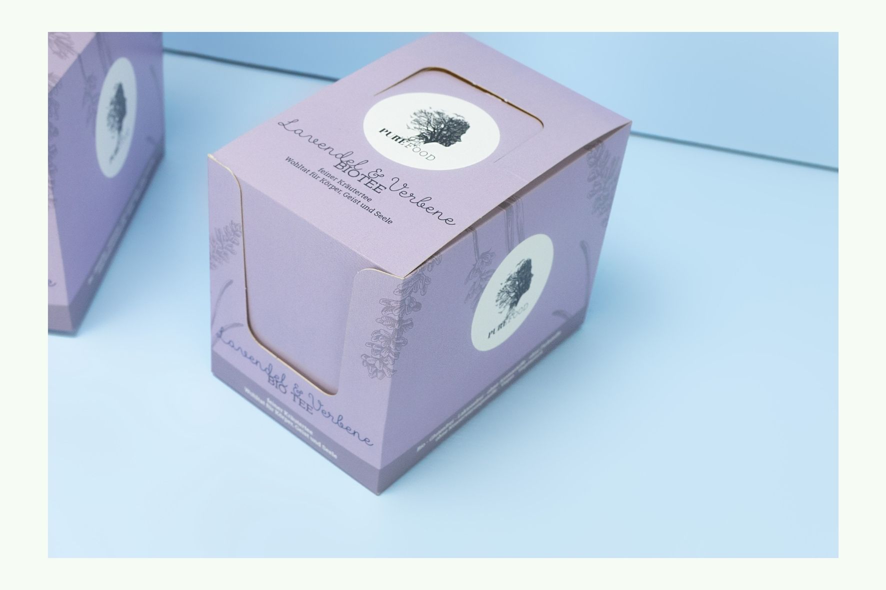 Rosa Thekendisplay aus Karton für Produktpräsentation