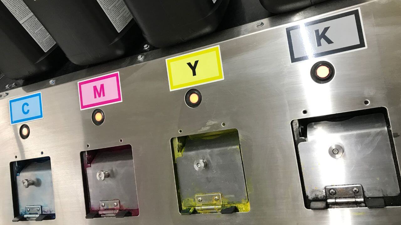 CMYK printing process printed labels