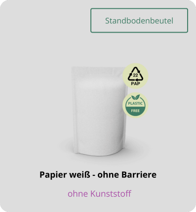 Standbodenbeutel Weiß ohne Barriere