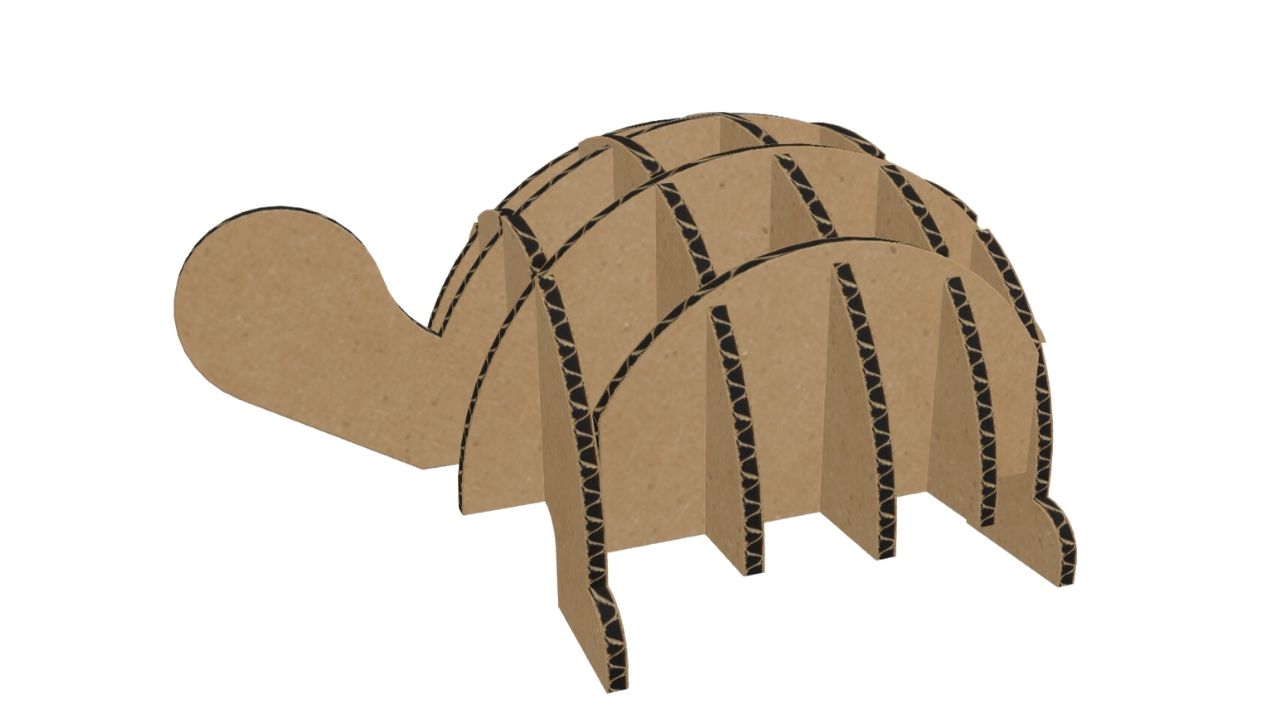 Schildkröte aus Wellpappe