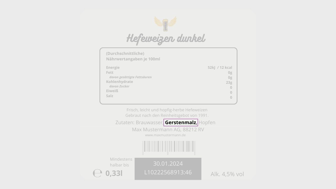 Infografik: Allergene die aufgeführt werden müssen
