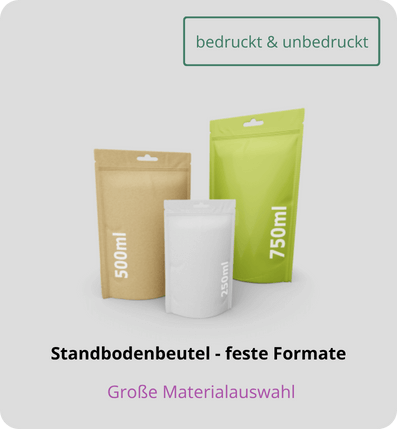 Stanbbodenbeutel im Festen Format