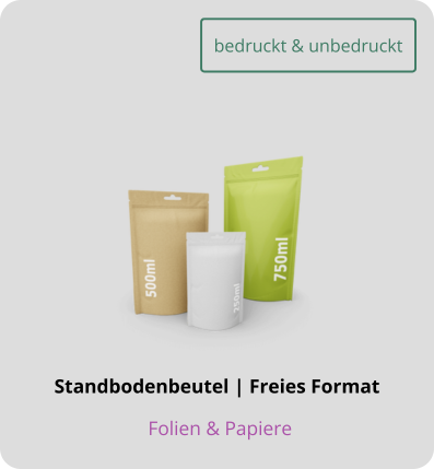 Standbodenbeutel bestellen