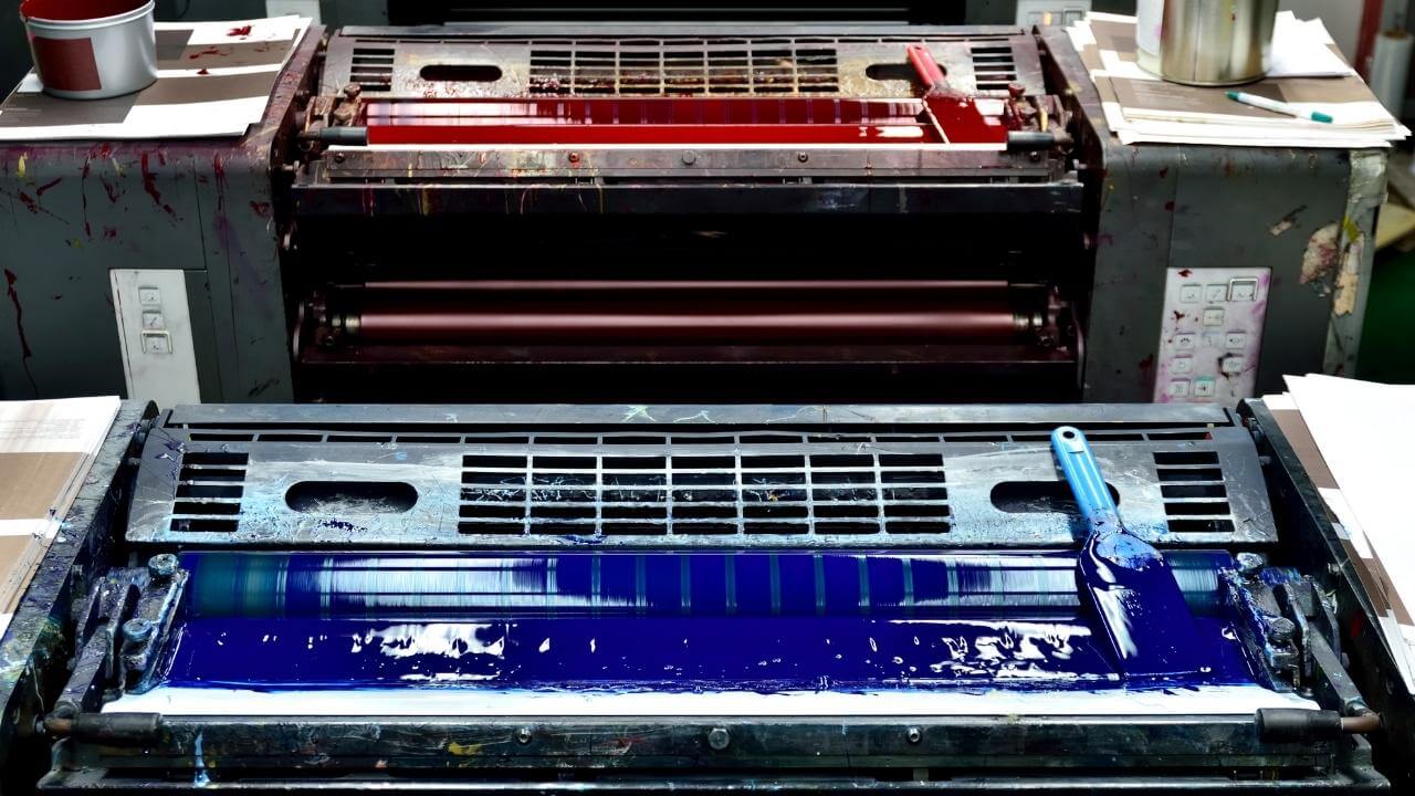 Farbwerk Offsetdruck Maschine