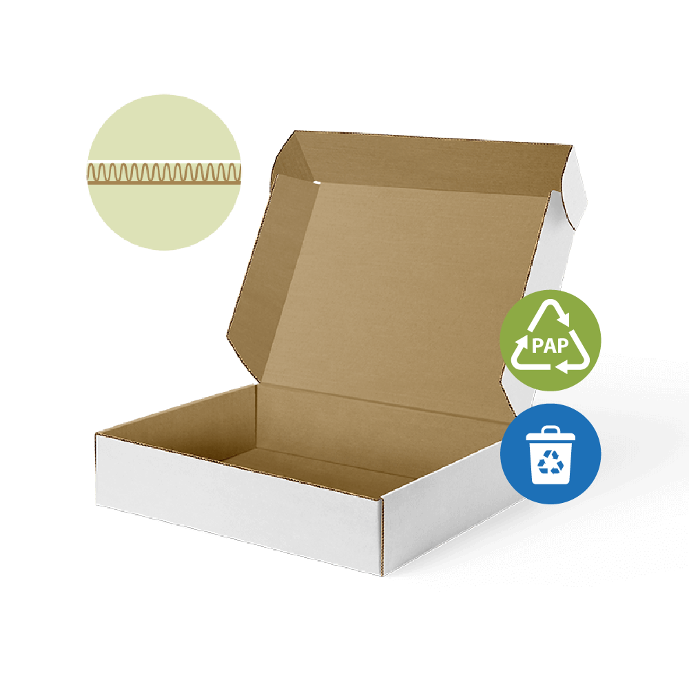 E-Welle außen weiß, innen braun