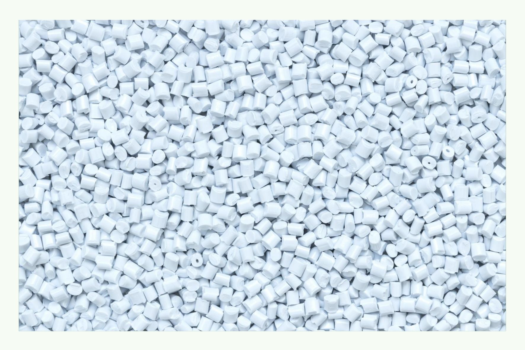 White plastic granulate