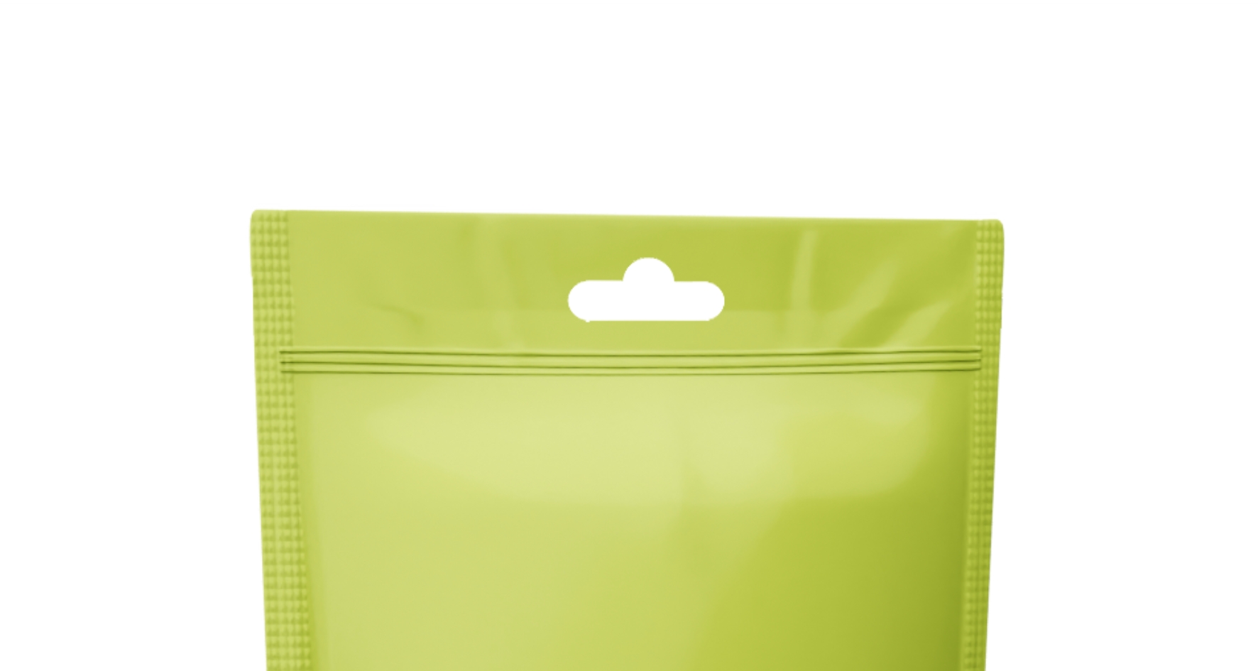 Standbodenbeutel mit Zipper und Eurolochaufhängung