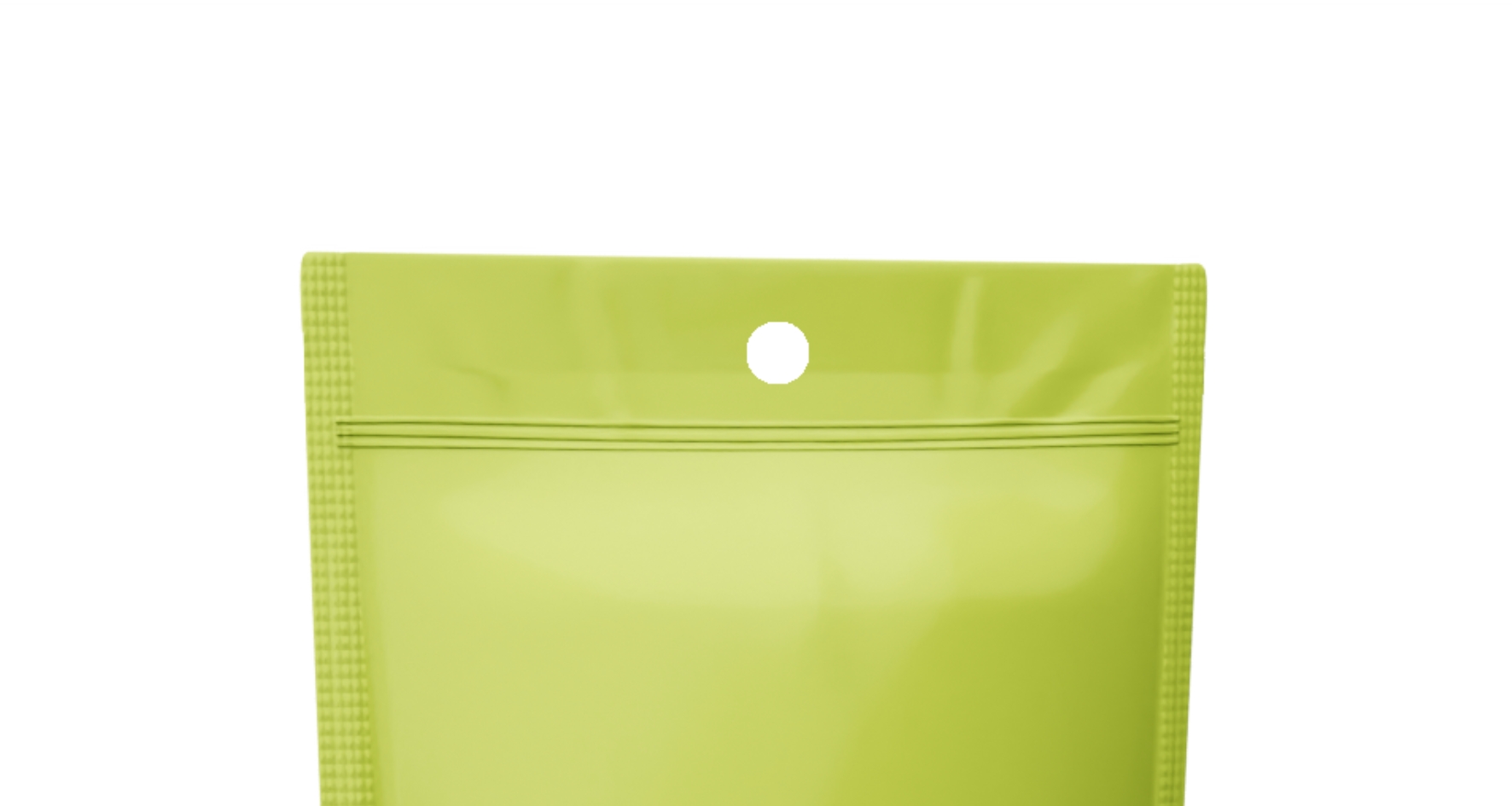 Lochung zum Aufhängen des Standbodenbeutel am Point of Sale