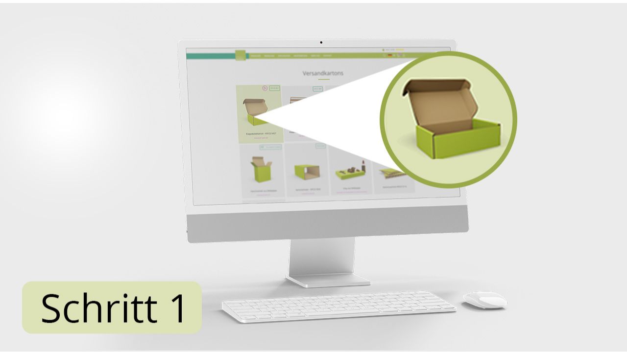 Infographic: Ordering process Step 1 Cardboard Boxes